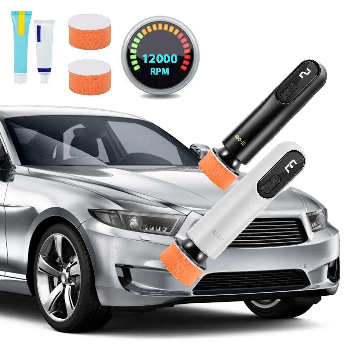 Mini Wireless Car Polisher — 12,000RPM Electric Waxing & Polishing Machine with 3 Speeds and USB Charging