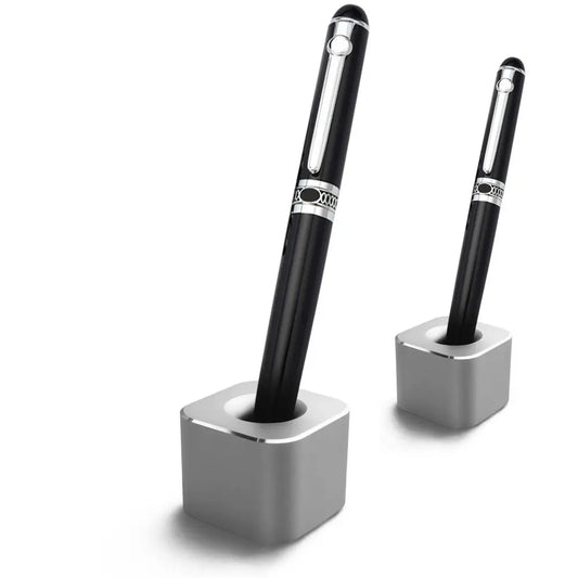 Creative Mini Aluminum Pen Holder – Non-Slip Square Pencil Storage Rack for Office Supplies