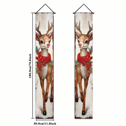 Christmas Hanging Door Banner – Antithetical Couplet Wall Decoration for Merry Christmas 2026 Party & Xmas Gift