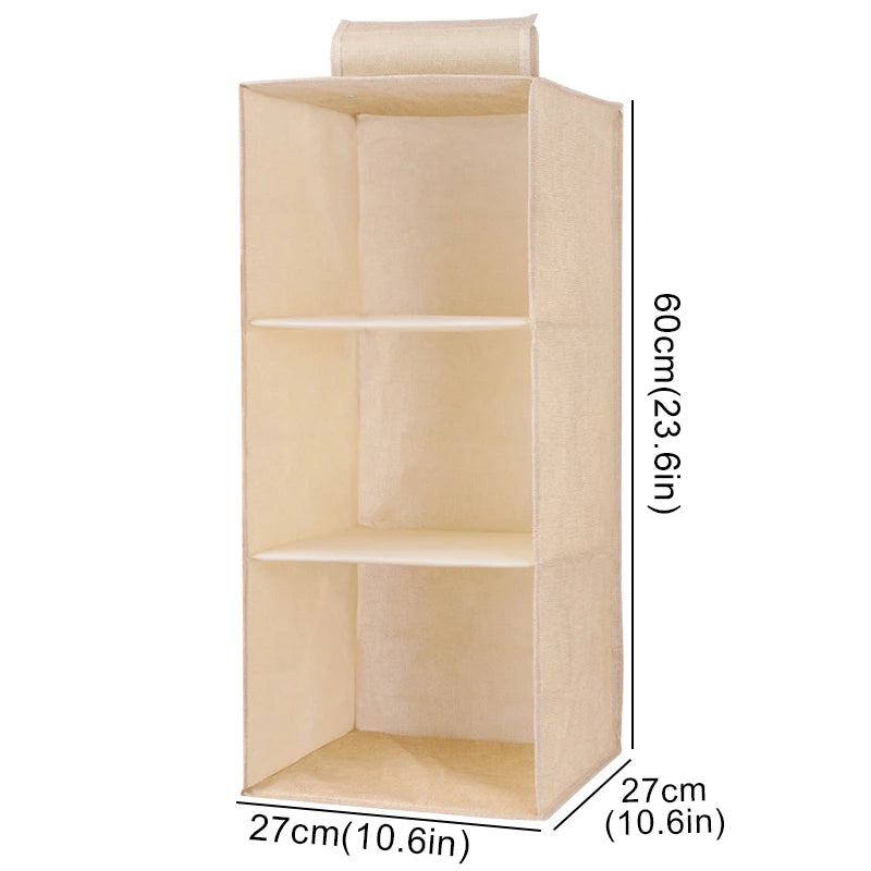 Hanging Cabinet Organizer for Underwear and Closet Storage — Wardrobe Rack Shelf Drawer Box