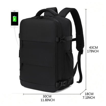 Travel Backpack for Men and Women: Airline Approved Waterproof Laptop Backpack - Fits 15.6-inch Laptop, School Bag with Shoe Compartment