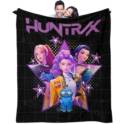 K-Pop Demon Hunters Flannel Blanket – 31 Styles Anime Throw for Home, Travel & Camping Fan Gift