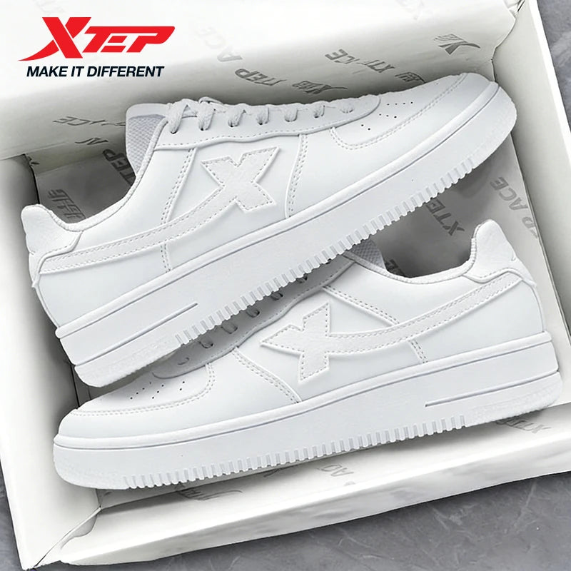 Xtep Men's Skateboarding Shoes - Trendy Street Style Low-Top Thick Sole Sneakers for Jogging & Casual Wear