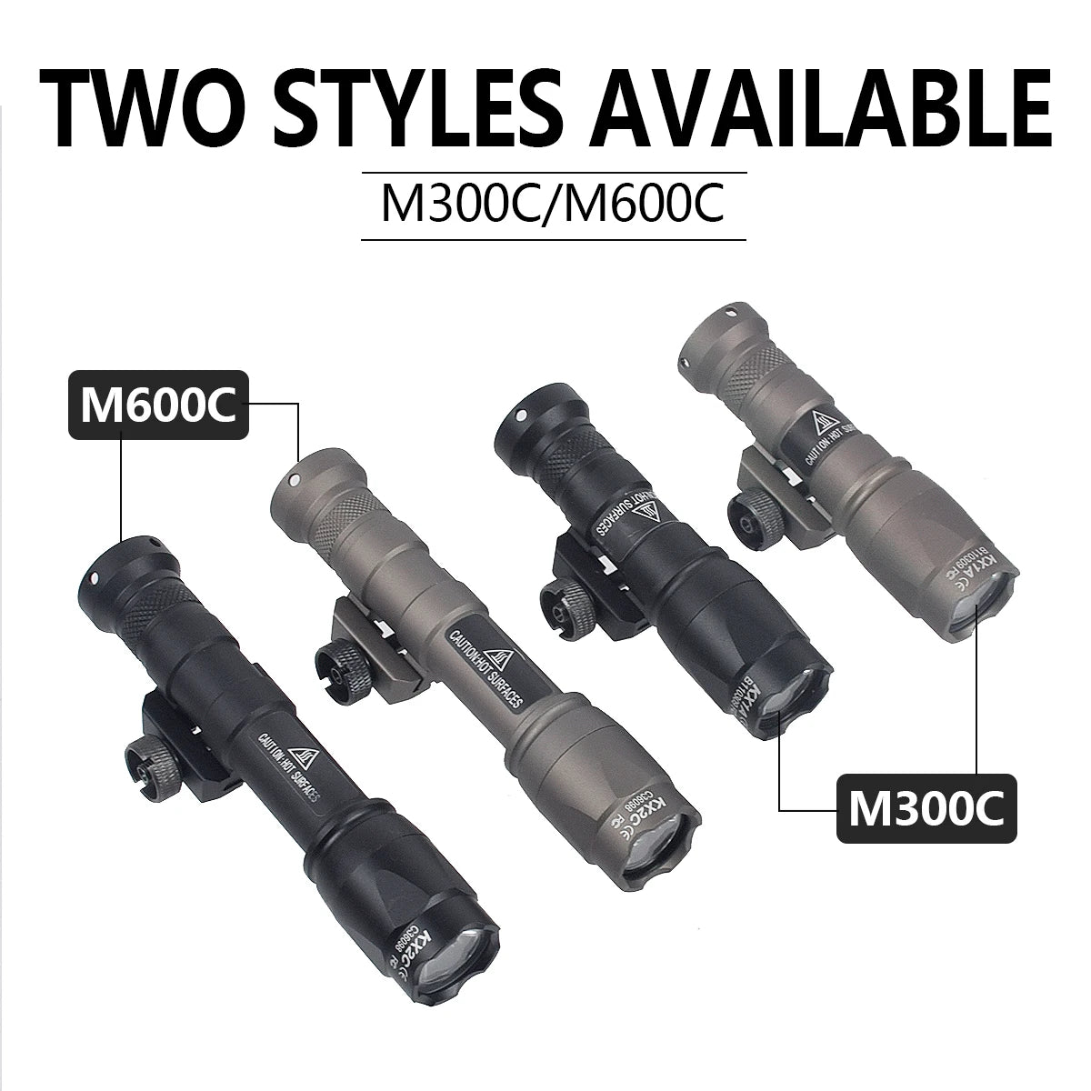 SureFire M600C/M600/M300/X300 Tactical Scout Light — Rifle Flashlight with Momentary Pressure Switch, US Warehouse