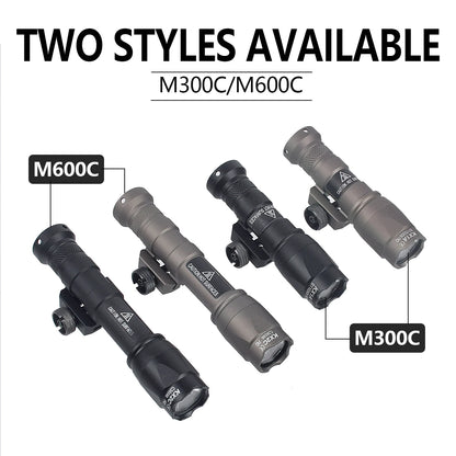 SureFire M600C/M600/M300/X300 Tactical Scout Light — Rifle Flashlight with Momentary Pressure Switch, US Warehouse