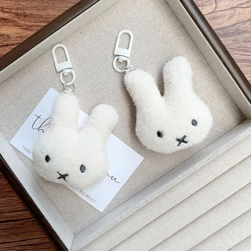 Miffy Rabbit Keychain - Cute Cartoon Pendant for Car, Schoolbag & Backpack Decoration for Men and Women
