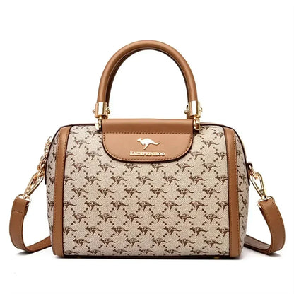 Luxury Fashion Print Women’s Handbag – Large Capacity Soft Leather Shoulder & Crossbody Designer Purse