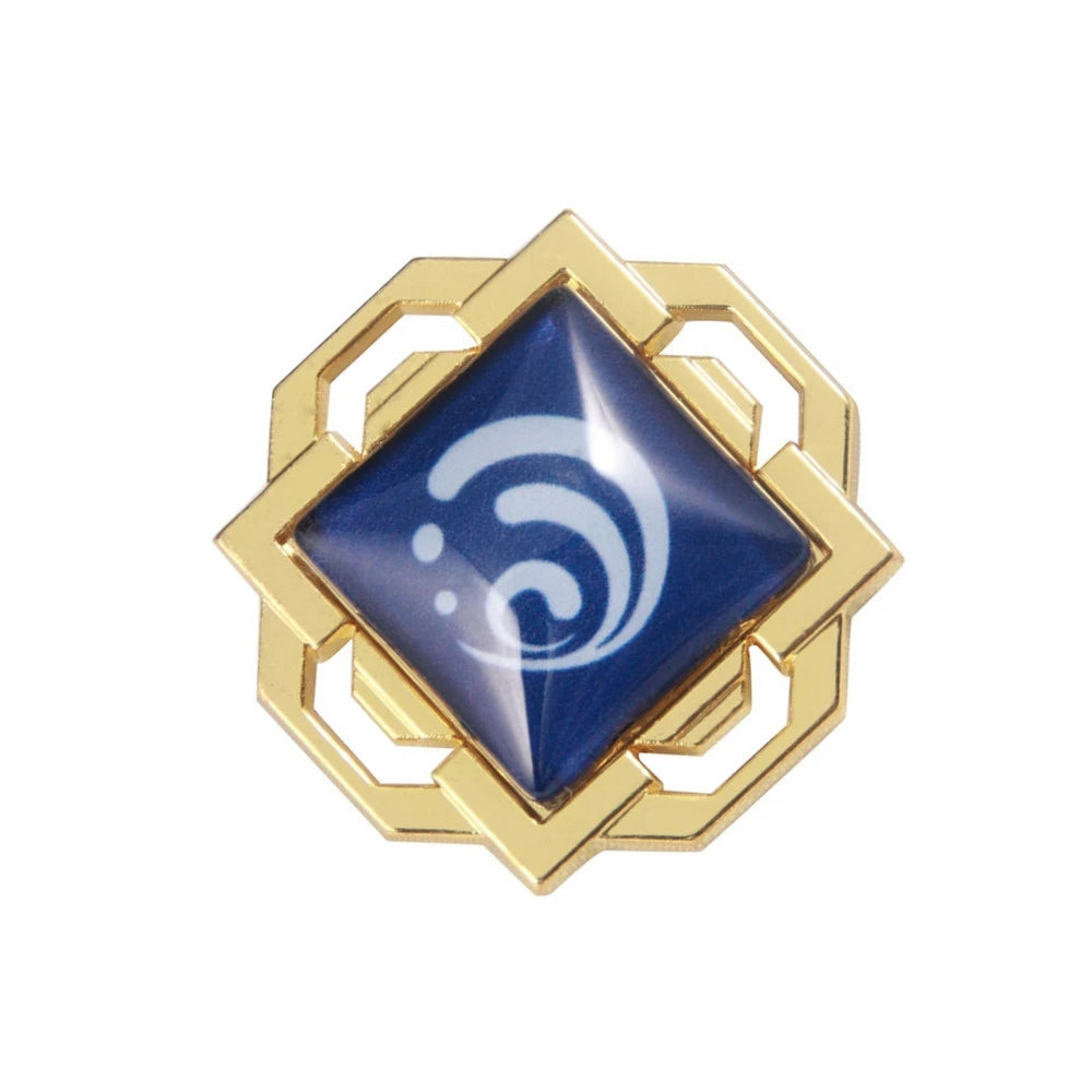 Genshin Impact Metal Brooch Pins - Primogem Xiao Vision Element Badge Cosplay Collectible Jewelry