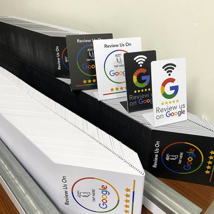 13.56MHz NFC Google Review Card - Programmable Standing Display for Business Reviews