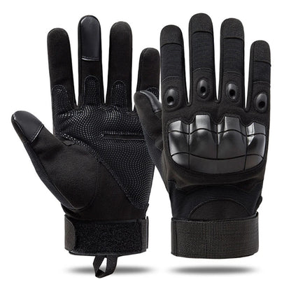 Moto Men’s Full Finger Motorcycle Gloves – Black Touchscreen Motorbike & Motocross Riding Protective Gear