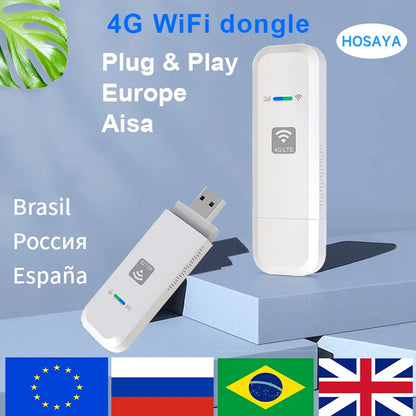 HOSAYA LDW931 4G LTE Portable WiFi Router – Nano SIM USB Modem Pocket Hotspot for 10 Users