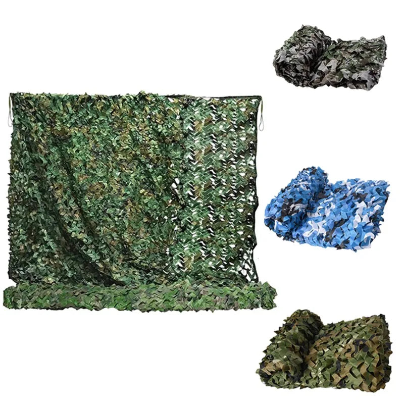 Camouflage Netting - Outdoor Hunting Shade Mesh for Car Tent Awning Camping & Forest Concealment