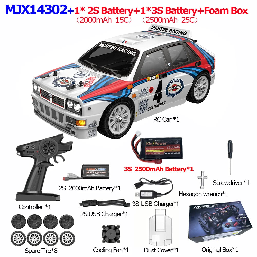 MJX 14301/14302/14303 1/14 RC Car — 55km/h Brushless HYPER GO 2.4G 4WD Off-Road High-Speed Remote Control Car Truck Hobby Toy