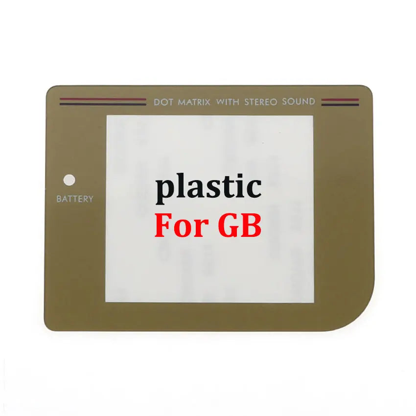 JCD Screen Lens Cover Protector for Game Boy Series | Plastic Glass with Adhesive for GB, GBA SP, GBC