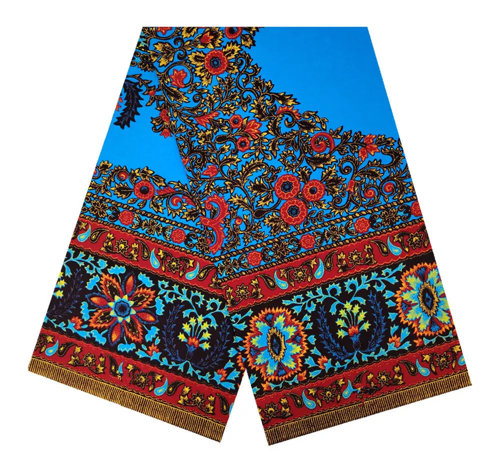 100% Cotton African Ankara Wax Fabric - Soft Real Wax Print for Dresses