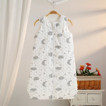 Baby Sleeping Bag - Warm Velvet Sleeveless Newborn Sleep Sack for Autumn & Winter Anti-Kick Comfort