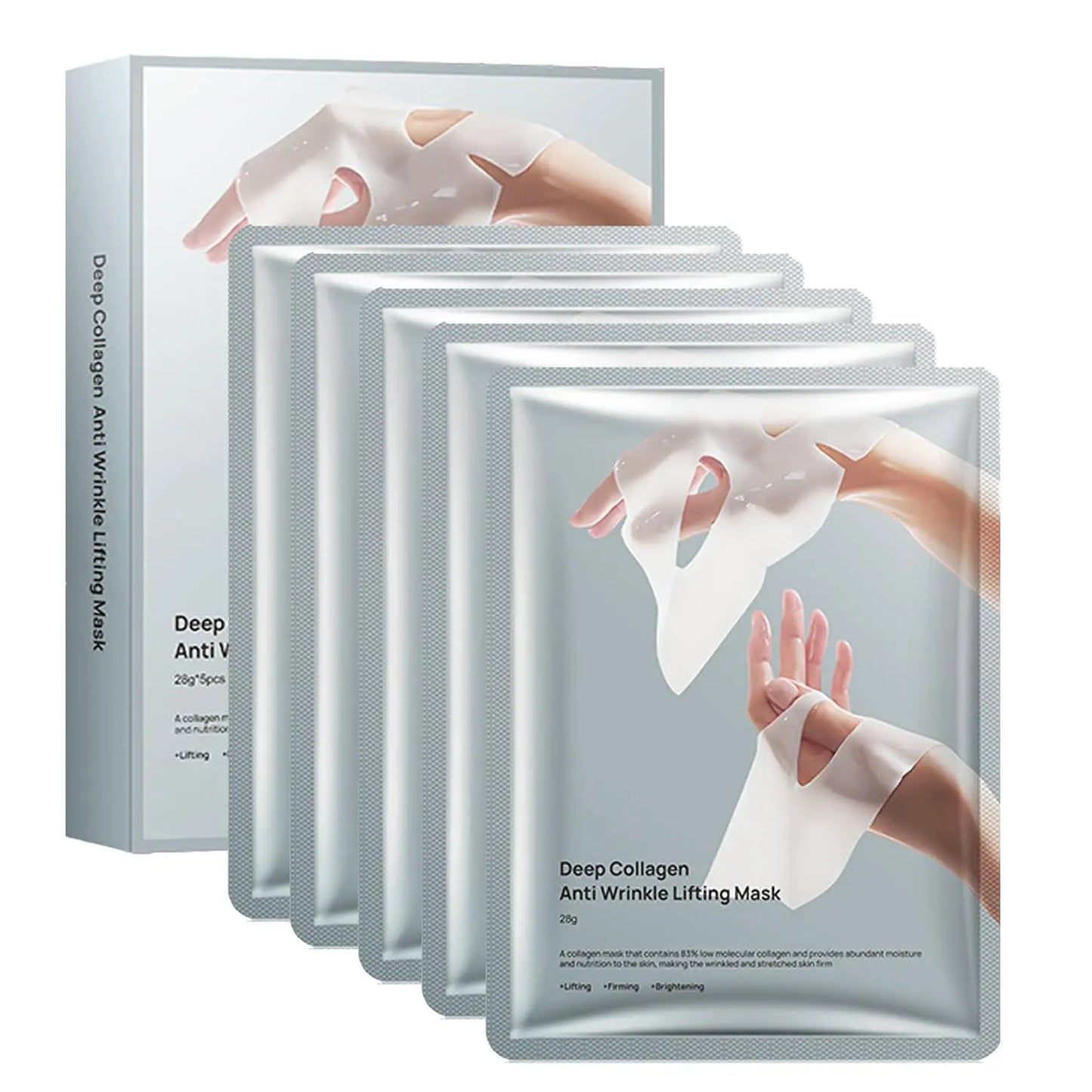 5-Pack Deep Collagen Anti-Wrinkle Face Mask – Overnight Lifting, Firming & Moisturizing