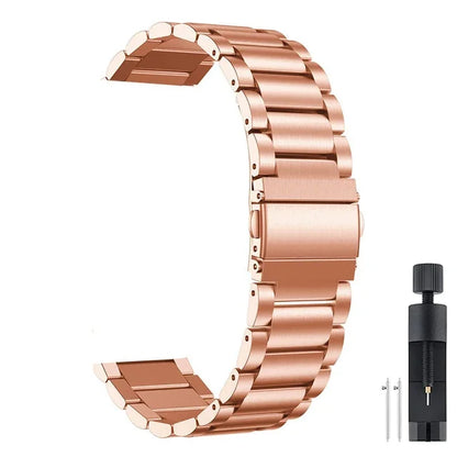 22mm/20mm Metal Watch Strap – Compatible with Garmin Vivoactive 3/4/5, Forerunner 245/645/745/965, Venu 2/3, SQ2 Music