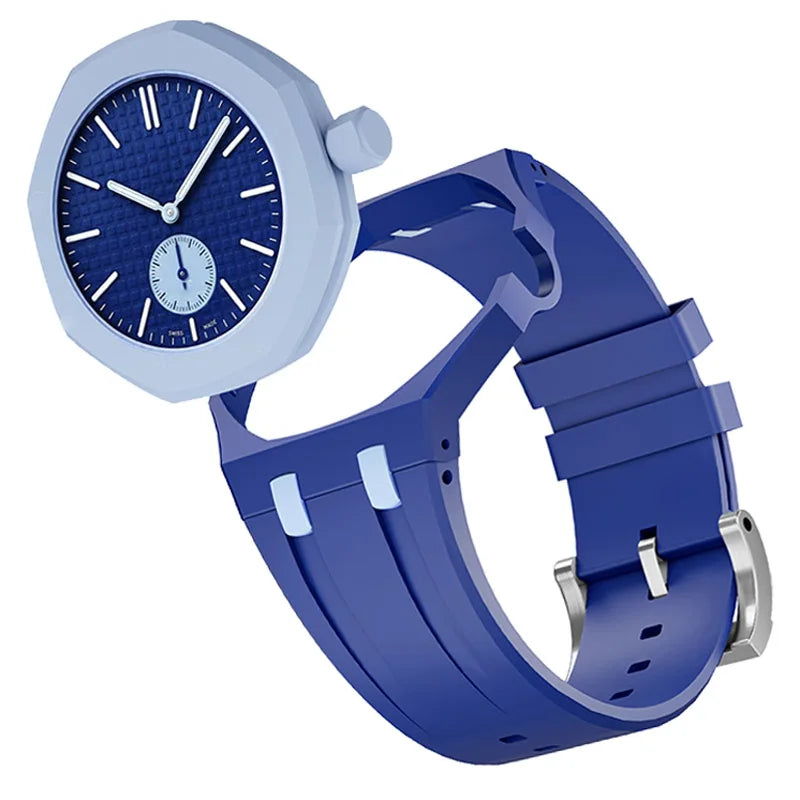 2-in-1 Swatch x AP Royal Pop Watch Case & Silicone Strap - Pocket Watch to Wristwatch Conversion Accessory