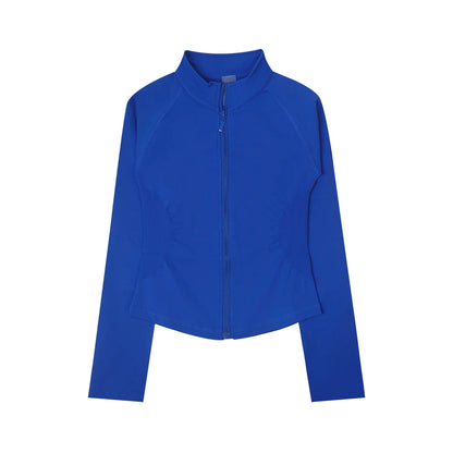 NCLAGEN Women’s Seamless Sports Jacket Zip-Up Long Sleeve Gym Activewear – Workout Top for Yoga, Pilates & Running Performance Coat