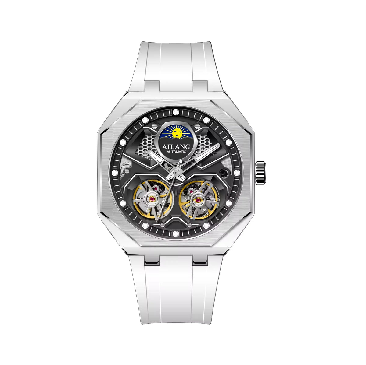 AILANG Double Tourbillon Mechanical Watch - Automatic Waterproof Luxury Timepiece 8839