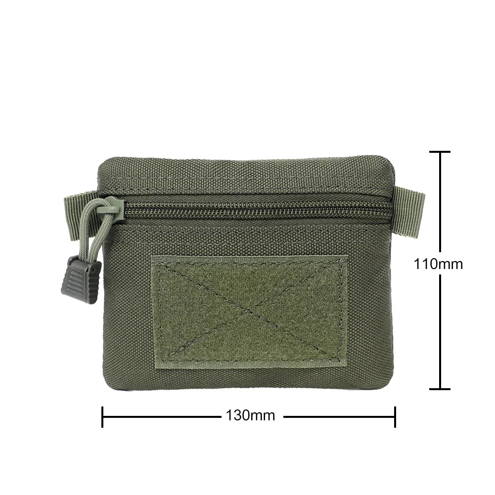 Outdoor Waterproof EDC Molle Wallet — Portable Travel Zipper Waist Pouch for Camping, Hiking & Hunting