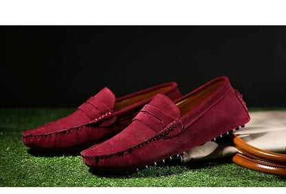 Men's High-Quality Leather Loafers – Casual Moccasins Slip-On Flats, Fashion Driving Shoes, Size 38-49