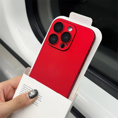 Ultra-Thin Matte iPhone Case - Slim Shockproof PC Cover with Glass Camera Protection for iPhone 11–16, Plus & Pro Max Models