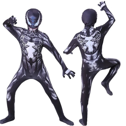 Kids Spider-Man Cosplay Costume – 3D Style Spiderman Suit for Halloween, Party & Venom Theme