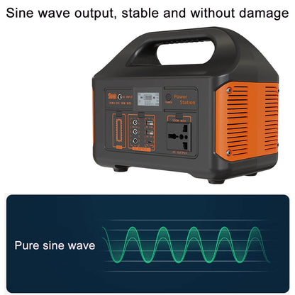 300W/500W Portable Solar Power Station – 460Wh LiFePO4 Battery Energy Storage with 110V/220V Output & LED for Camping, RV, and Travel