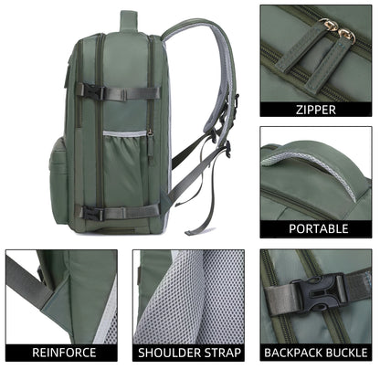 Waterproof Laptop Backpack for Women - Travel Leisure Backpack for Men - with Shoe Compartment for 15 Inch Computer