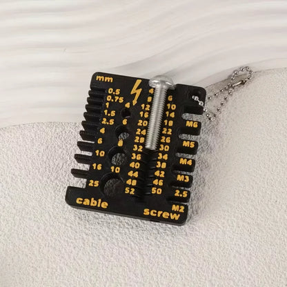 Wire Gauge Measuring Tool - Portable Double-Sided Thickness Ruler for Screw Size and Material Measurement