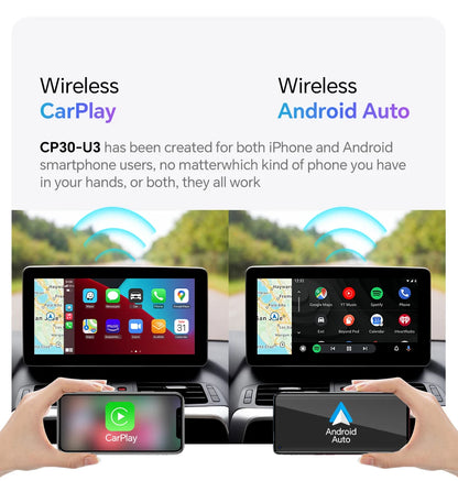 2025 Wireless CarPlay Smart Box – Plug & Play WiFi Adapter, Auto Connect, Wired to Wireless Android Upgrade