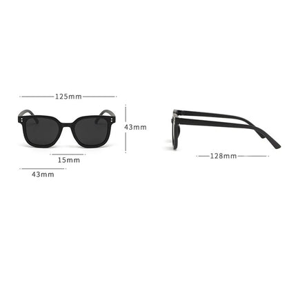 KLASSNUM 2026 Kids Sunglasses – Large Square UV Protection Shades for Ages 2–8, Trendy Black Sun Glasses for Boys & Girls Outdoor Travel