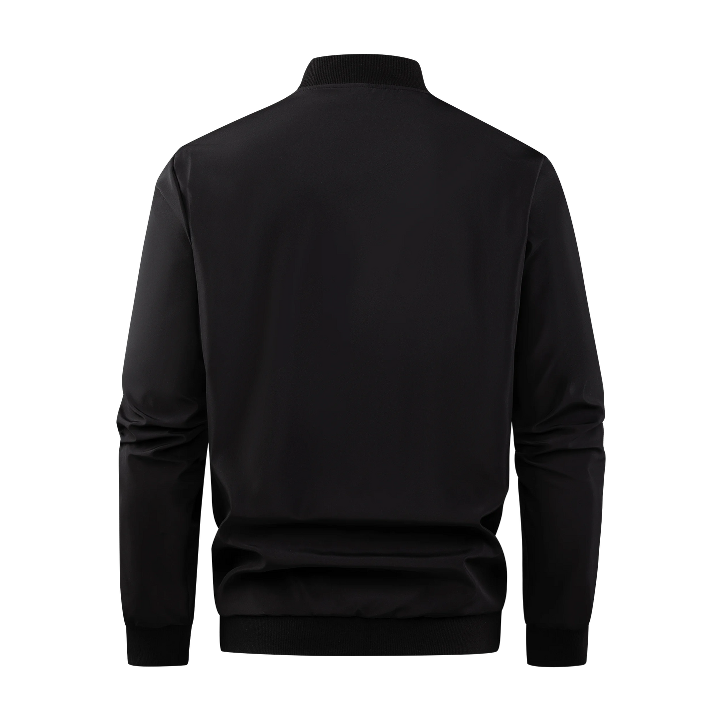2024 Men's Spring Autumn Jacket – Short Loose Baseball Collar, Solid Color, Business Casual Thin Coat