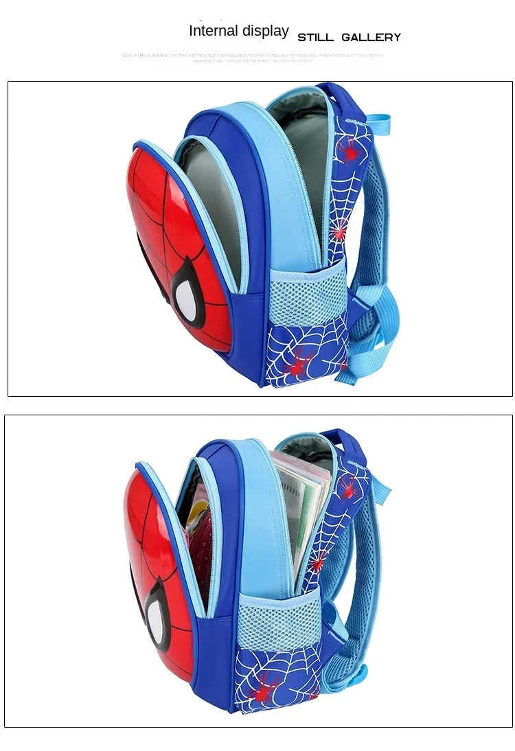 Disney Cartoon Animal Design Backpack – 3D Pattern Schoolbag for Boys, Kindergarten Gift