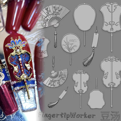 Snake Lolita Bow, Mushroom, Rose, Lotus, Bear 3D Acrylic Nail Mold - DIY Silicone Nail Decorations & Nail Art Products