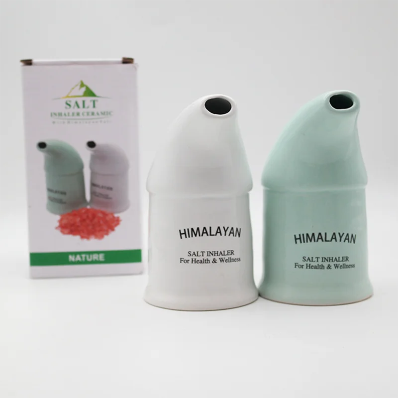 Ceramic Himalayan Salt Inhaler Humidifier | Portable Respiratory Cleaner & Stress Reliever