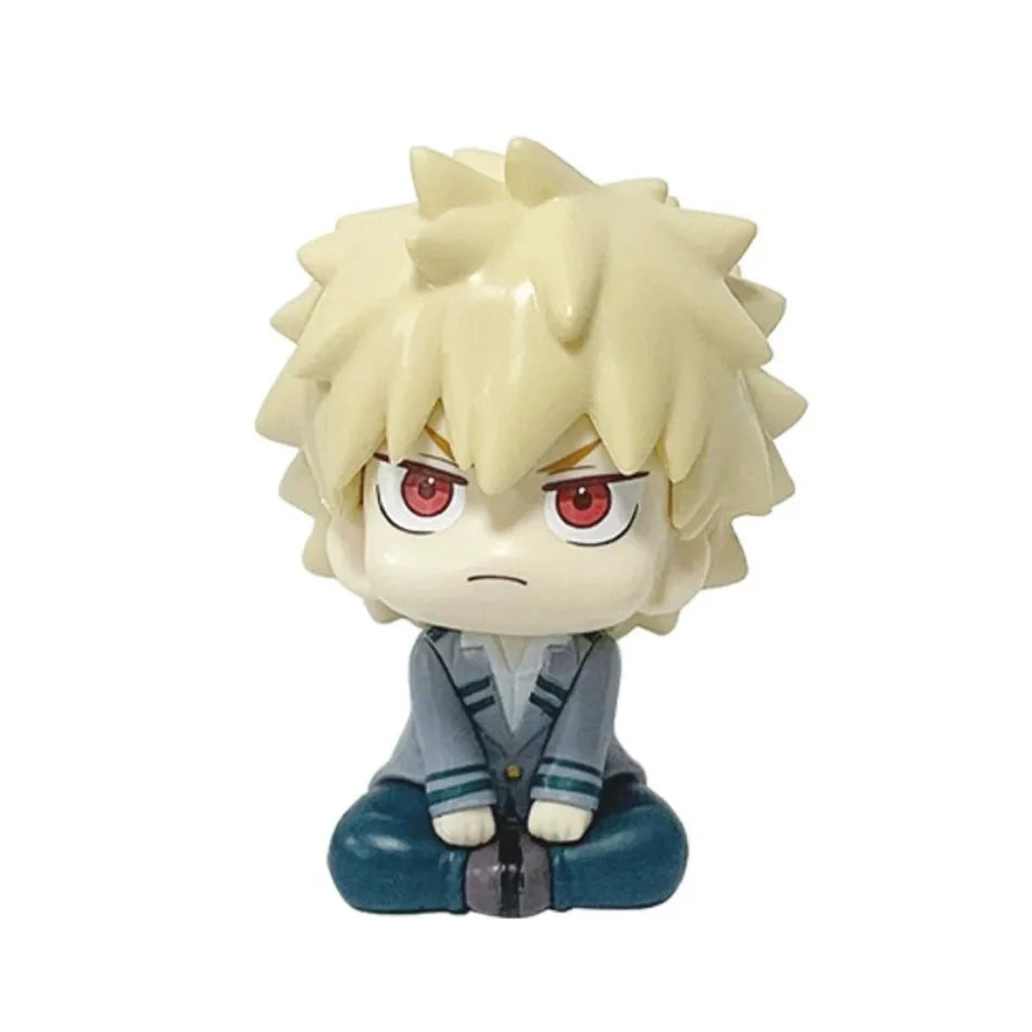 10cm My Hero Academia Anime Figures – Midoriya Izuku, Bakugo Katsuki & Todoroki Shoto PVC Action Statuette Collectible Toy Set