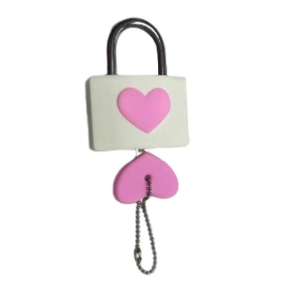 Colorful Heart-Shaped Anti-Theft Padlock – Rubber Sleeve for Travel Luggage, Suitcase, Zipper, Drawer, and Diary Lock