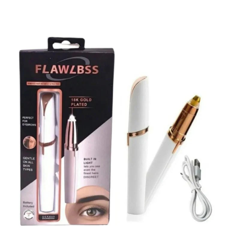 Electric Eyebrow Trimmer - Mini Rechargeable Facial Hair Remover and Portable Women’s Body Shaver Tool