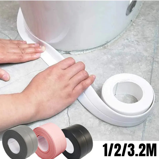 PVC Waterproof Wall Sticker - Self-Adhesive Sealant Tape for Kitchen and Bathroom, Mold-Proof Sink and Stove Crack Tape, Bathtub Corner Protector