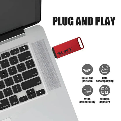 SONY High-Speed PenDrive – 2TB, 1TB, 512GB, 256GB USB Flash Drive for Xiaomi Phones, Portable Metal USB Stick