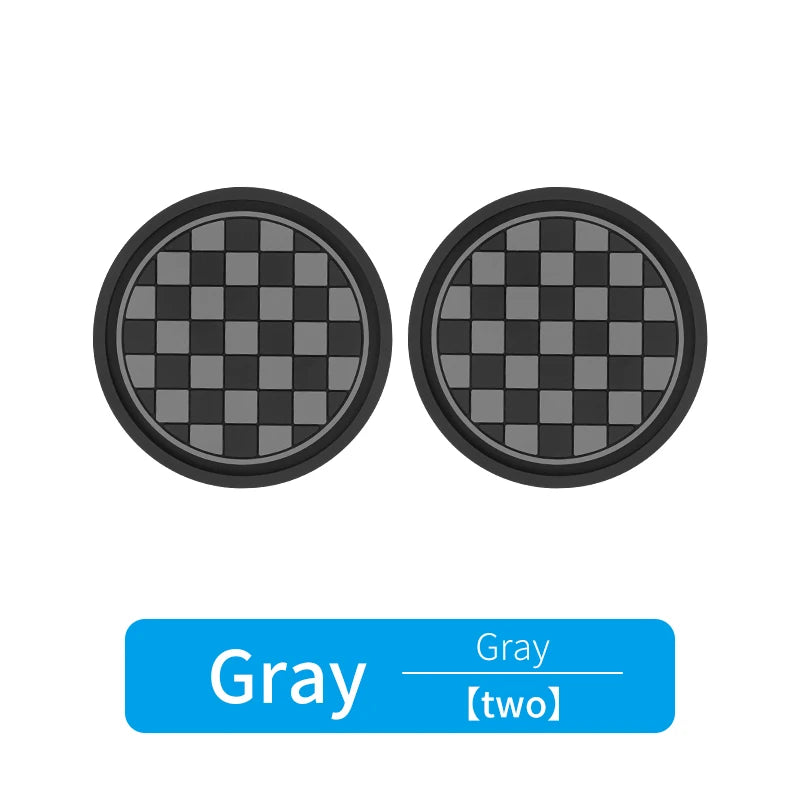 2pcs Car Cup Holder Anti-Slip Coasters — Premium PVC Universal Fit, Interior Accessories for Most Vehicles