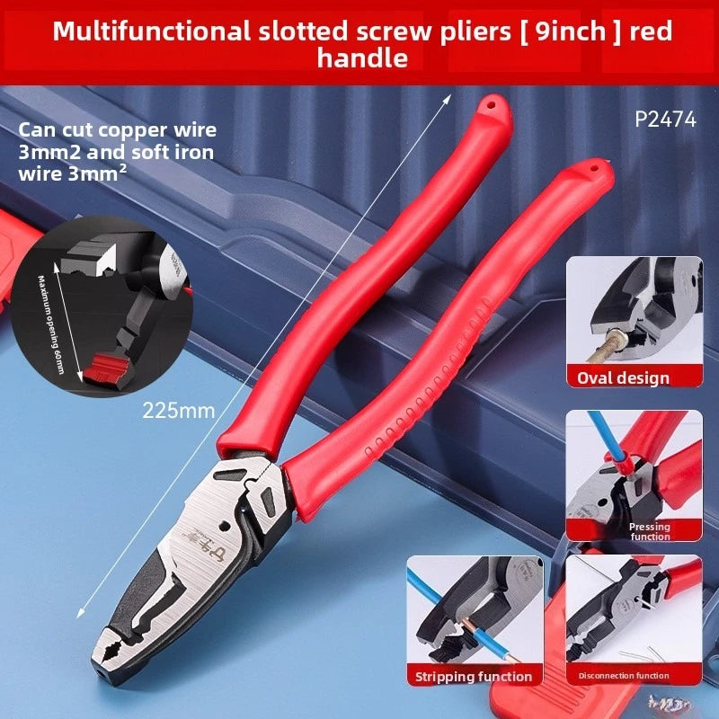 Industrial-Grade Sliding Tooth Screw Pliers - Multifunctional Water Pipe Maintenance Tool