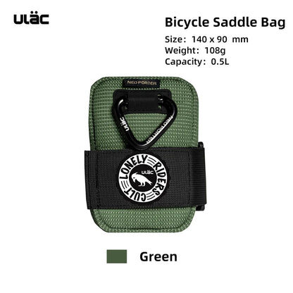 ULAC 0.5L Waterproof Bicycle Saddle Bag — Mini Shockproof MTB Seatpost Rear Pack Tail Pouch