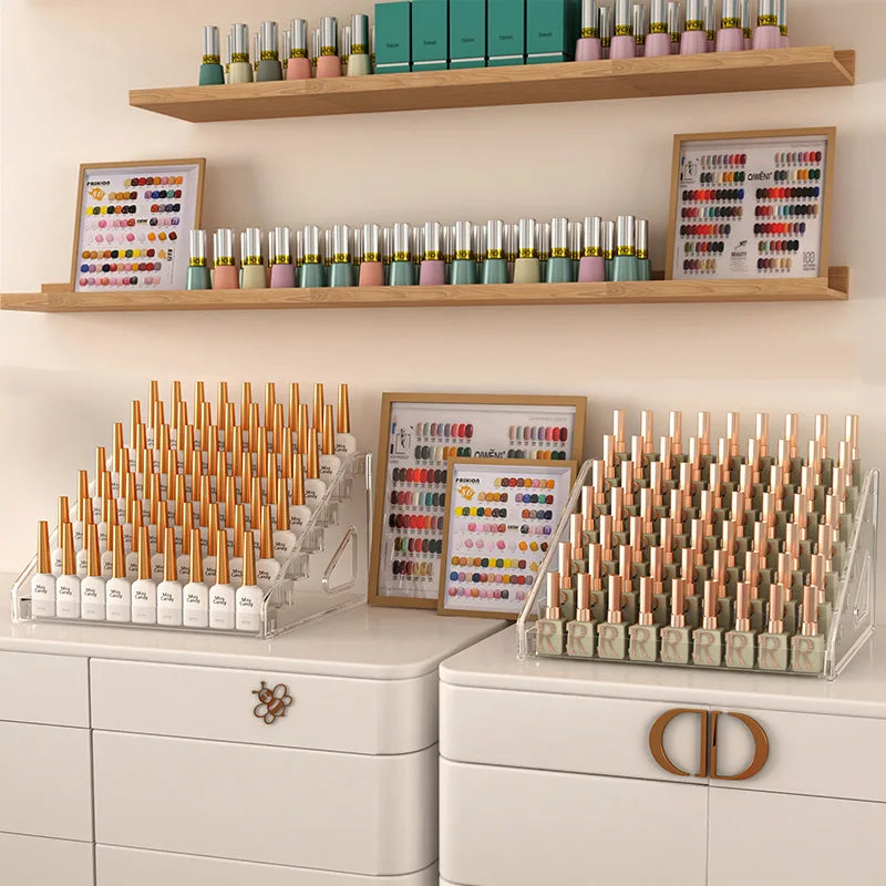 Acrylic Nail Polish Display Organizer – 3/4/5/6/7 Layer Clear Cosmetic & Jewelry Rack Holder