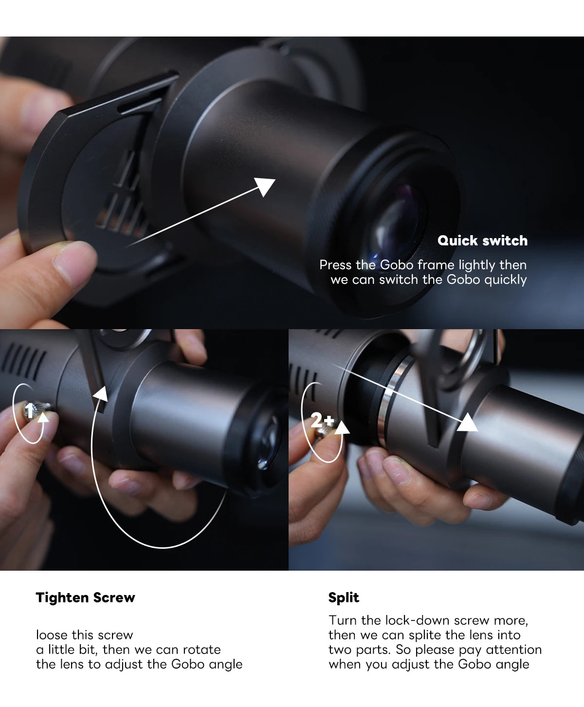Mini Snoot Projection Attachment – Compatible with Zhiyun, Ulanzi, & Godox Mounts