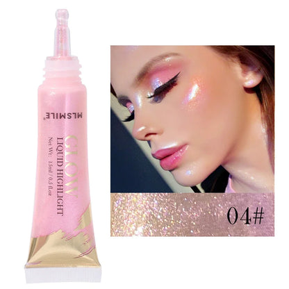 Liquid Highlighter Makeup – Pearlescent Face & Body Contour Glow, Brightening Bronzer Shimmer Illuminator Cosmetics