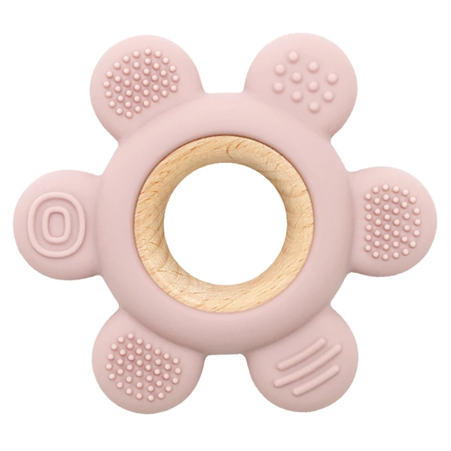 Baby Silicone Teether Necklace - Rudder Shape BPA Free Sensory Chewing Toy for Infant Teething Relief